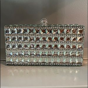 Double-sided Glass Rhinestone Dom Collection Clutch. New with tags